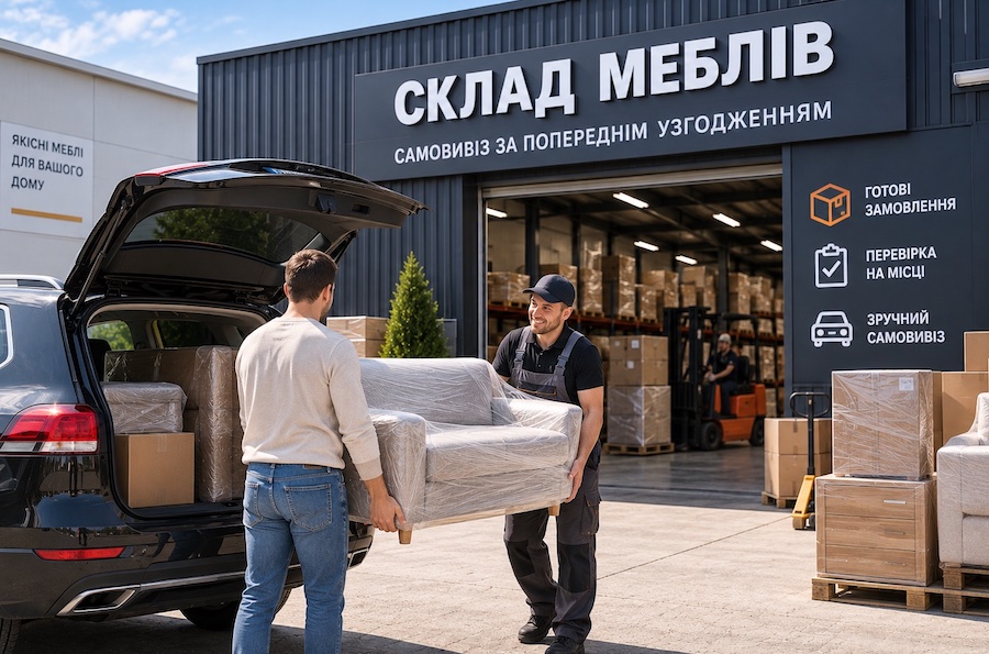 Самовывоз мебели со склада