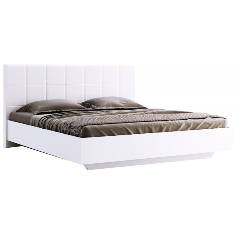 ФЕМЕЛИ кровать 140  белый глянец MiroMark 