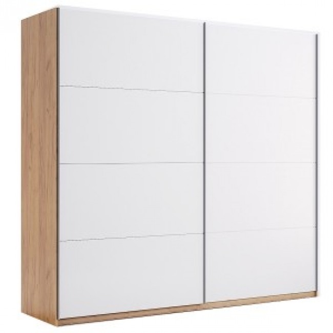 АСТИ шкаф купе 250 см белый глянец MiroMark