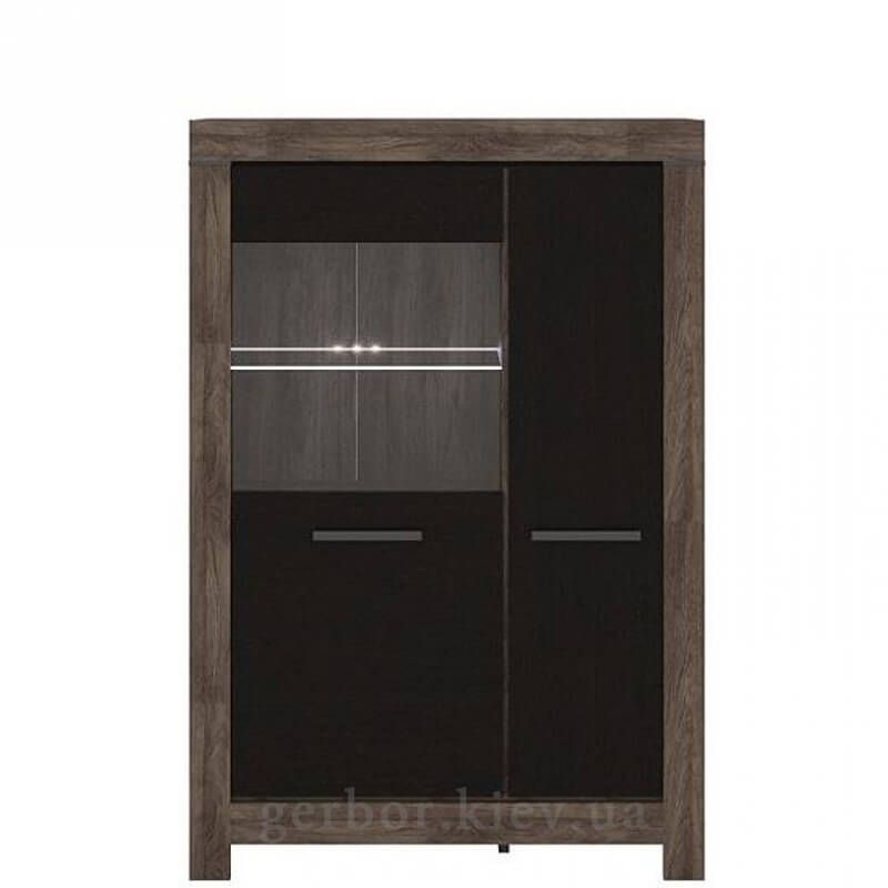 Белен 004 витрина reg 1d1w 100cм 2 двери дуб травиата_дуб болотный коричневый