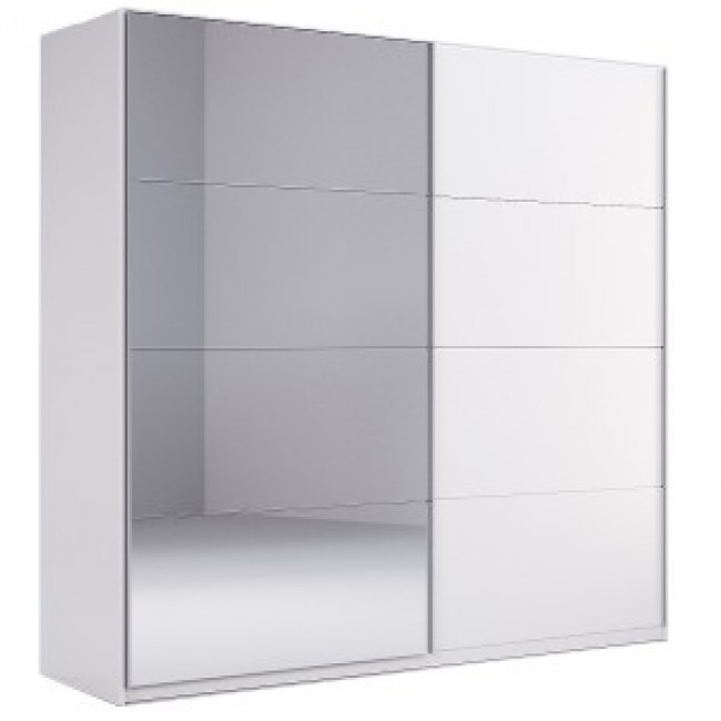 ФЕМЕЛИ 27* шкаф купе 250/210 с зеркалами белый глянец