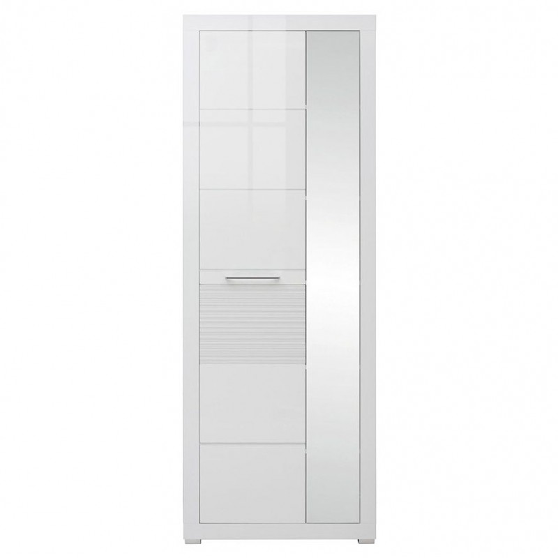 Флеймс 005*шкаф reg1l1d 72*201*37 белый глянец